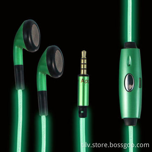 2014 New Flashlight Wired Earphone for Mobile Phone